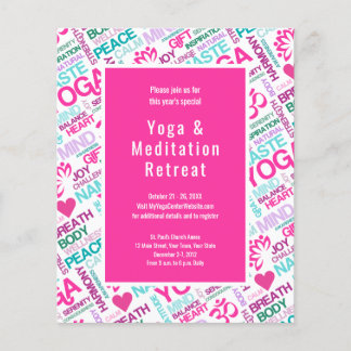 Händelseåterreat eller workshop för Yoga Meditatio Flygblad