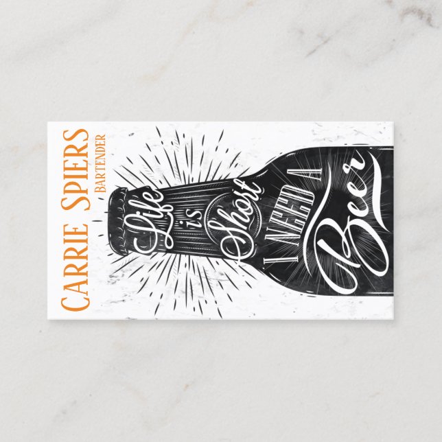 HändelseBartendervisitkort Visitkort (Framsida)