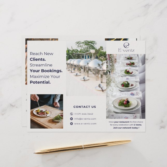 Händelsebroschyrer för professionell Marknadsförin (Fram/Back In Situ)