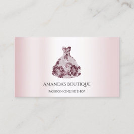 Händelseburgundy vid White Dress Logotyp Bröllop Visitkort