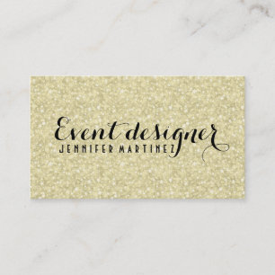 Händelsedesignern Light Guld Glitter och Sparkles Visitkort