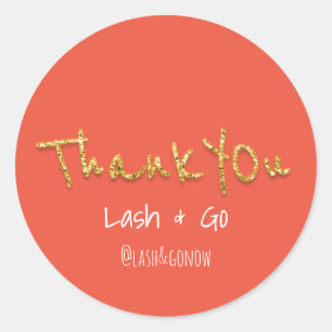 Händelsefavoriter för Bröllop i Tack Guld-skript Runt Klistermärke