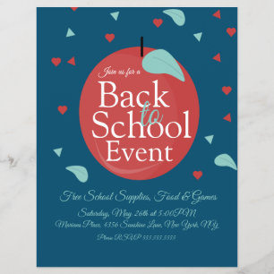 Händelsefruktäpple för back to school reklamblad