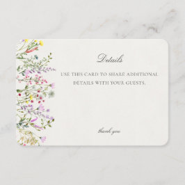 Händelseinformation för Wildblomma Boho-Blommigt I Tilläggskort