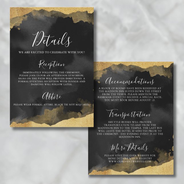 Händelseinformationskort för Mitzvah Helg (Bar Mitzvah Weekend Events Card)