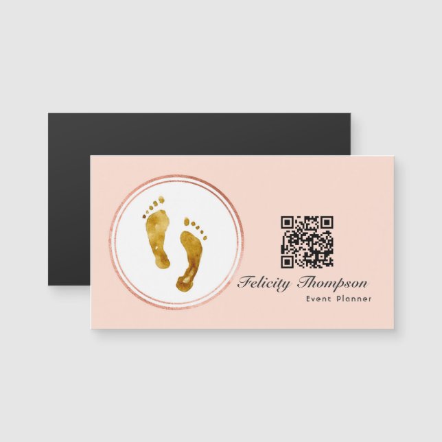 Händelsekod QR för ro Guld och  Rosa (Fram/baksida)