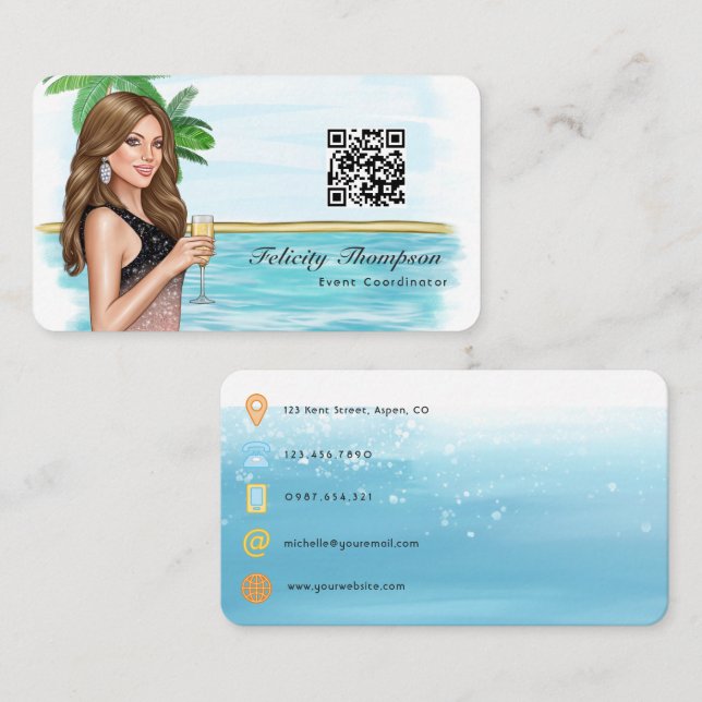 Händelsekoordinator QR-kod Visitkort (Fram/baksida)