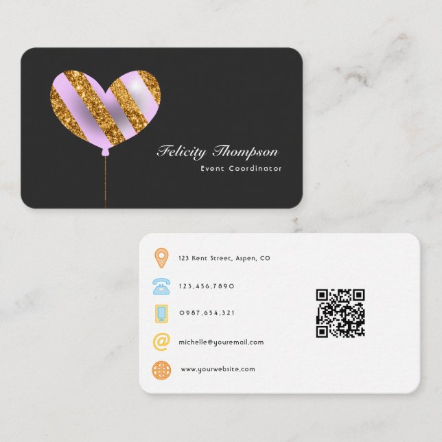 Händelsekoordinator QR-kod Visitkort (Fram/baksida)