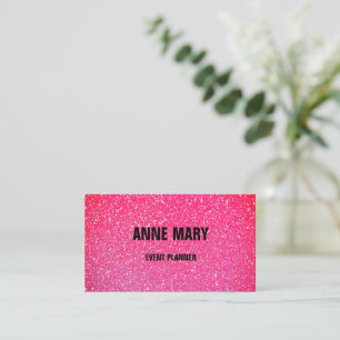 Händelsekortlanering av Rosa ros Red Glitter Brö Visitkort