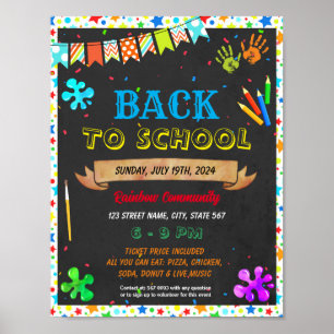 händelsemall för back to school poster