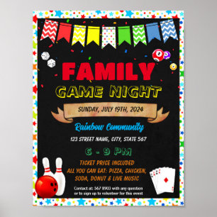 Händelsemall för Family Game Nght Poster