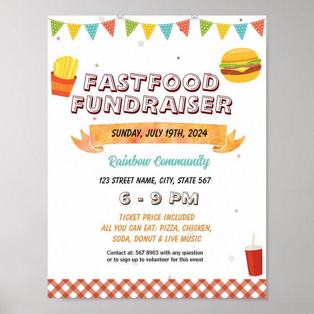 Händelsemall för Hamburger-finansiärer Poster (Framsidan)