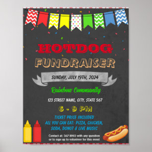 Händelsemall för hund Fundraiser för hett Poster