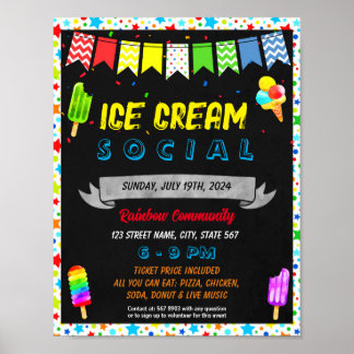 Händelsemall för Ice Cream Social Poster