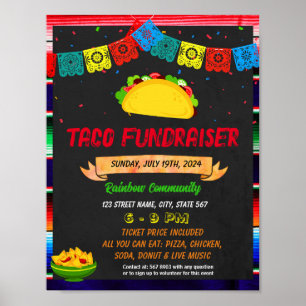 Händelsemall för insamlingshändelse för Taco Dinne Poster
