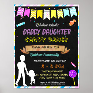 Händelsemall för pappa DDoDotter Candy-dans Poster