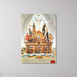 Handelsemblem i det samverkande samhället canvastryck