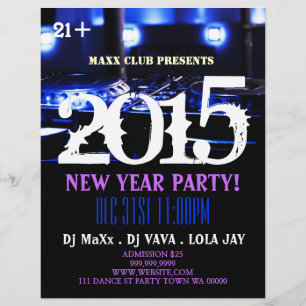 Händelsemeddelande för Party, nyår, DJ-KLUBB Flyer