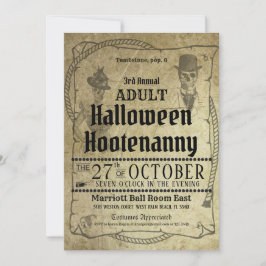 Händelsemeddelandet Halloween Western Costume Boll Inbjudningar