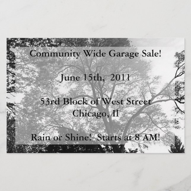 Händelsemenlig flygare flygblad (Framsidan)