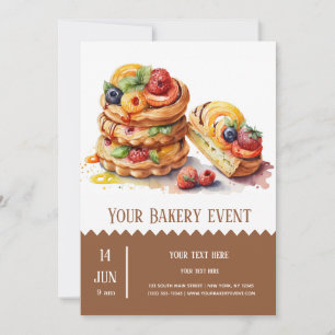 Händelsen Bakery Bake Inbjudningar