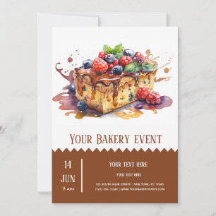 Händelsen Bakery Bake Inbjudningar