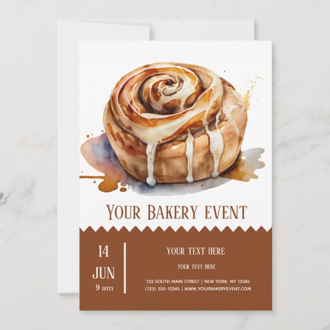 Händelsen Bakery Bake Inbjudningar (Framsida)