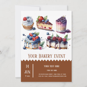 Händelsen Bakery Bake Inbjudningar