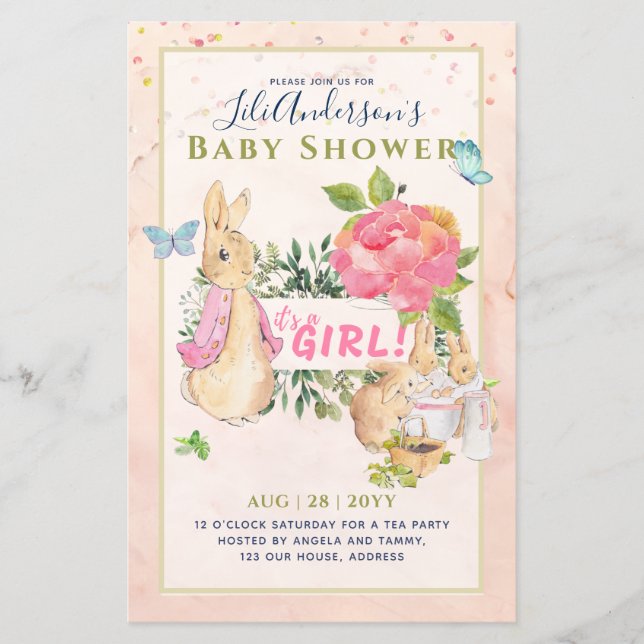 Händelsen Beatrix Vintage Rabbit Rosa Waistrock Gi Flygblad (Framsidan)