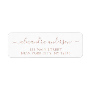 Händelsen Bröllop i Modern Elegant Script Typograp Returadress Etikett