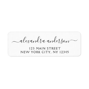 Händelsen Bröllop i Modern Elegant Script Typograp Returadress Etikett