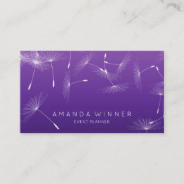 Händelsen Dandelion Confetti Lila Lavanda Glam Omb Visitkort