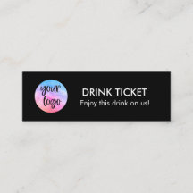 Händelsen Drink Biljett Voucher Company Logotyp Pa