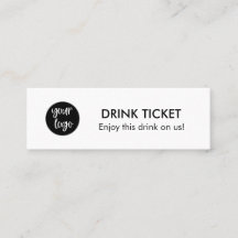 Händelsen Drink Biljett Voucher Company Logotyp Pa