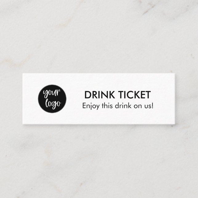 Händelsen Drink Biljett Voucher Company Logotyp Pa (Framsida)