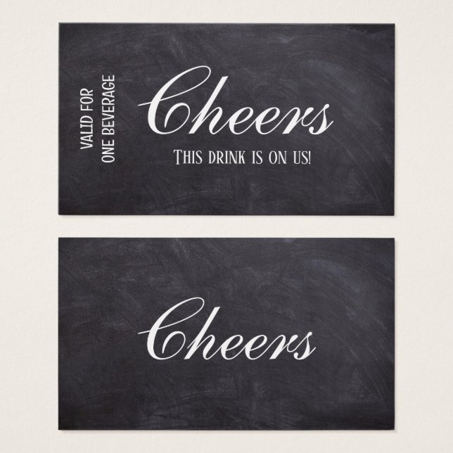 Händelsen Drink Voucher Biljett i personlig vid hä (Framsida & baksida)