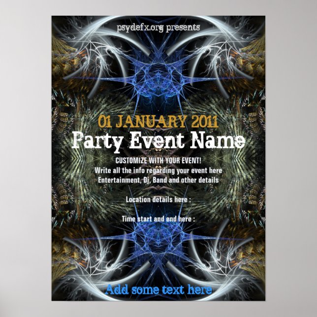 Händelsen "Fractal Scifi" i party Poster (Framsidan)