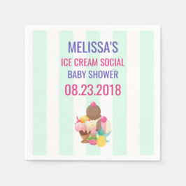 Händelsen Ice Cream Social Baby Shower Pappersservett