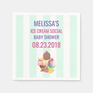 Händelsen Ice Cream Social Baby Shower Pappersservett
