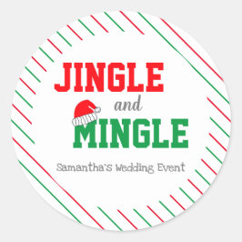Händelsen Jingle och Mingle jul Bröllop Runt Klistermärke