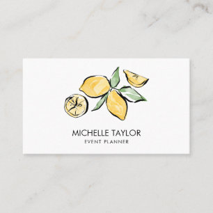 Händelsen Lemon Summer Tropical Citrus Modern Girl Visitkort