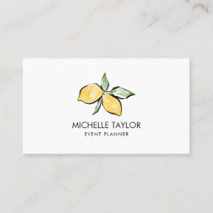Händelsen Lemon Summer Tropical Citrus Modern Girl Visitkort