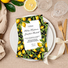 Händelsen Lemon Theme Bröllop eller Amalfi Kusten Inbjudningar