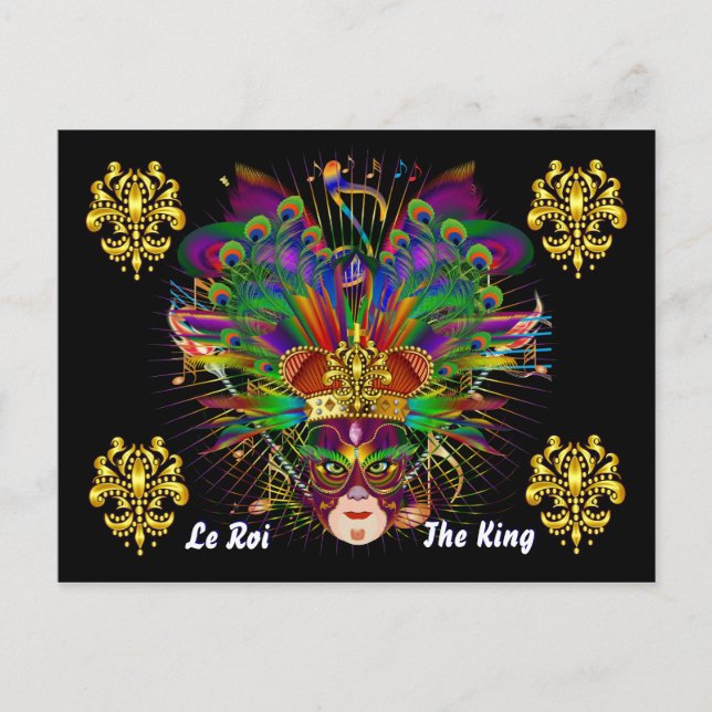Händelsen Mardi Gras Carnival Händelse Visa anteck Vykort (Framsida)