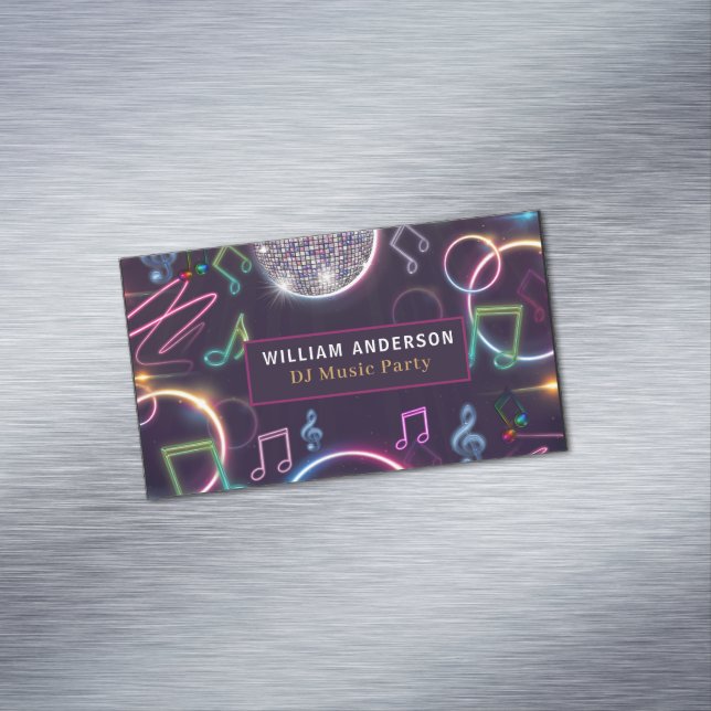 Händelsen Modern DJ Music Party Magnetiska Visitkort (In Situ)
