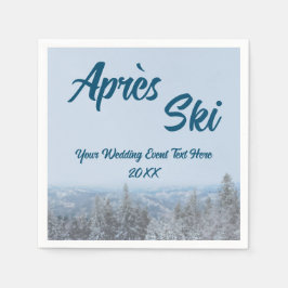 Händelsen Snowy Mountain Forest Apres Ski Bröllop Pappersservett