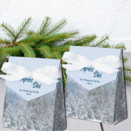Händelsen Snowy Mountain Forest Apres Ski Bröllop Presentaskar