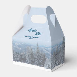 Händelsen Snowy Mountain Forest Apres Ski Bröllop Presentaskar