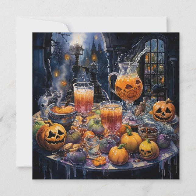 👻 "Händelsen Terror & Tastings Event"! 🍷 👻 Hall Inbjudningar (Framsida)