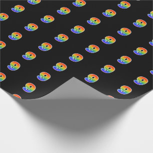 Händelsenummer för roligt Rainbow Spectrum Mönster Presentpapper